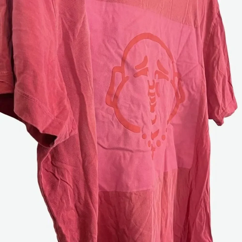 True Religion Mens Red Graphic Buddha Tee T Shirt Short Sleeve Cotton sz 2XL 2X
